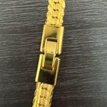 Gold Tone Long Herringbone Chain Necklace Photo 3