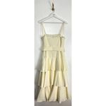 Mac Duggal Spaghetti Straps Tiered Tea-Length Dress in White Ivory Size US 12 Photo 5