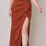 Revelry Paris Satin Dress Red Size 12 Photo 0