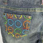 COOGI  Womans Embroidered Button Bermuda Denim Jean Shorts Size 13/14 (34x13) Photo 7