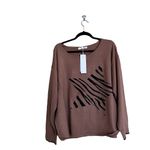 Adyson Parker NWT  Jacquard Pullover Sweater In Cozy Camel Combo Photo 7