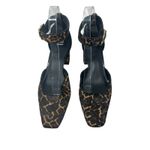 J.Crew  Buckle-strap Block Heels in Leopard-Print Calf Hair‎ Brown Size US 7 Photo 3