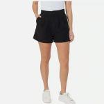 Joie  Women's Black High Rise Linen Blend Pleated Casual‎ Preppy Shorts XL NWT Photo 2