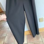 Black Sheer Panel Velvet Trim Straight Leg Jumpsuit Size 12 Office Siren Career Photo 6