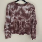 Altar'd State Altar’d State Peplum Babydoll Tie Dye Ruffled Crop Sweatshirt Women’s XS Photo 0