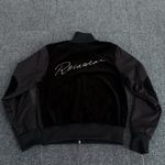 Rocawear Vintage Velour Track Jacket Womens Large Black Y2K Full Zip Bedazzled Photo 1