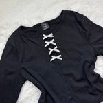Dazy Black long sleeve keyhole cut Photo 2