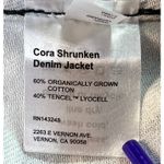 Reformation Leopard Print Jean Jacket Small Tan/Black Trucker Denim Boho Mobwife Photo 7