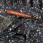 Comptoir Des Cotonniers Navy Blue Confetti Print Bow Waist Flowy Skirt womens S Photo 10