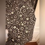 BODEN US10/UK14 Ruched Yoke Jersey Button Up Blouse Ditsy Black White Floral Size 10 Photo 4