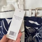 Emilie M NWT Floral Navy and White Shoulder Bag. Blue Photo 1