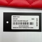 Badgley Mischka  Womens Vegan Leather Long Card Holder Wallet Red Quilted NWT Photo 2