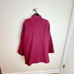 J. Jill Women Beet 100% Wool Sleeves Button Down Coat Size M Fuschia Pink Size M Photo 3