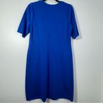 Ming Wang  Laced Grommet Trim Soft Knit Dress Blue Size S Photo 1