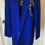 Vintage “MOZA” Royal Blue Blazer with Gold Accents Size 18 Photo 0