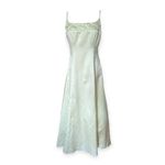 Betsy and Adam Vintage Y2K Prom Dress Chartreuse Delicate Floral Corset Fairy Regency Hoco Photo 9