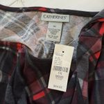 Catherines NWT  Red Black Plaid Long Sleeve Midi‎ Dress Size 5X Photo 9