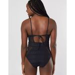 Becca New.  black lace crochet swimsuit. Medium. Retails $145 Photo 7
