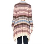 Filly Flair Open Front Cardigan Pastel Stripes Long Length Photo 2