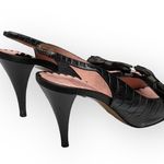 Moschino Vintage: Cheap and Chic ♔ Peep Toe Slingback Bow Pumps Heels ♔ Brown ♔ Photo 2