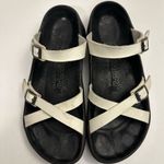 Birkenstock  Tatami White Leather Sandals Straps Slides US 9 Photo 0
