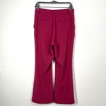 Uniqlo Drape Flared Pants Womens 8 Fuchsia Red Front Back Pockets Zip Classic Photo 1