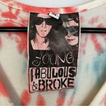 Young Fabulous and Broke Tie Dye Short Sleeve V-neck Rushed Midi Dress Size Medium Photo 3