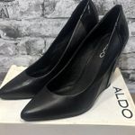 ALDO NWT Black Wedge Heels in Box "Melquist 97" Size 41B IN BOX Photo 0