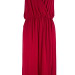 Rolla Coster Cold Shoulder Faux Wrap Maxi Dress Red Size S Photo 3