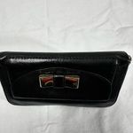 Chloé Chloe Leather Bow Black Leather Wallet Authentic 8” x 4” Photo 2
