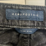 Aeropostale Distressed Mom Jeans 00 black distressed denim  juniors denim jeans Photo 6