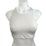 Girlfriend Collective White High Neck Cross Back Tank Athletic Sports Bra Sz XS Photo 0
