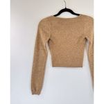 Aritzia Wilfred Womens Sweater Brown Greer Cashmere Wool Cropped Pullover Small Photo 6