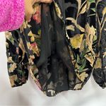 Black Rainn  large floral velvet burnout peasant top Photo 4