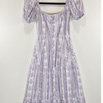 Smith & Quinn Womens Dress Purple Maxi Floral Puff Sleeve Tiered A Line Boho XS Photo 8