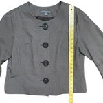 Apt. 9  Blazer Womens 16 Gray Button Up Lined 3/4 Bell Sleeve Office Chic EUC Photo 11