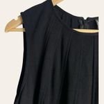 Saks 5th Avenue Saks Fifth Avenue Black Sleeveless Pleated Knee Length Shift Dress Size 10 Photo 3