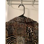 Yves St. Clair Women's Casual/Dress Leopard Print Button Up Blouse Shirt Size 12 Brown Photo 4