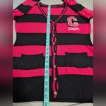 COOGI Vintage  Letterman Button Down Cardigan  Women's 1X Pink/Black Photo 8