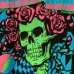 Grateful Dead Bertha Winterland Ballroom Blacklight Licensed Band Merch Tee L Black Size L Photo 0