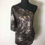 AKIRA CHICAGO RED LABEL Metallic Top Brown Size M Photo 1
