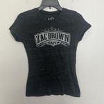 Zac Brown Band Graphic TShirt Gray Size Small Black Photo 0