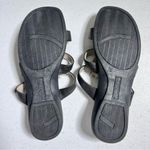 Comfort Plus by Predictions 7W Black Faux Leather Slide Sandals Photo 8