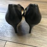 Saks 5th Avenue Saks Fifth Avenue Black Nettie Heels Women's Size 8M Leather Classic Mid Height Photo 10