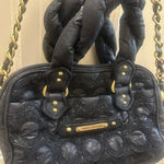 Juicy Couture Vintage 2010” Rare Black Quilted Glitter Shoulder Bag Photo 3