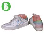 SOPHIA WEBSTER "SWALK IRIDESCENT" WHITE LEATHER PASTEL OMBRE GLITTER SNEAKERS 38 Size 7 Photo 1