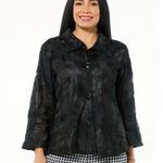 Womens size 3X Antthony Original Embroidered Lace button up Jacket lined NWT HSN Black Photo 0