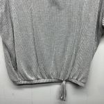 Tiffany & Grey Short Sleeve Ribbed Gray Top Women's Size XL Petite Photo 3