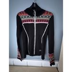 Icelandic Design Zip Sweater Nordic Fair Isle Ski Full Zip Wool Women’s Size S Purple Photo 1