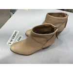 White Mountain Womans  Size 9.5 M Beige Zip Blockmheel Ankle Boots Photo 2